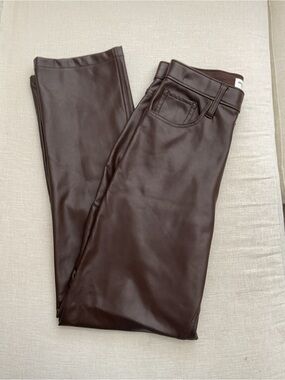 Abercrombie & Fitch Brown Faux Leather High-Rise Skinny Pants